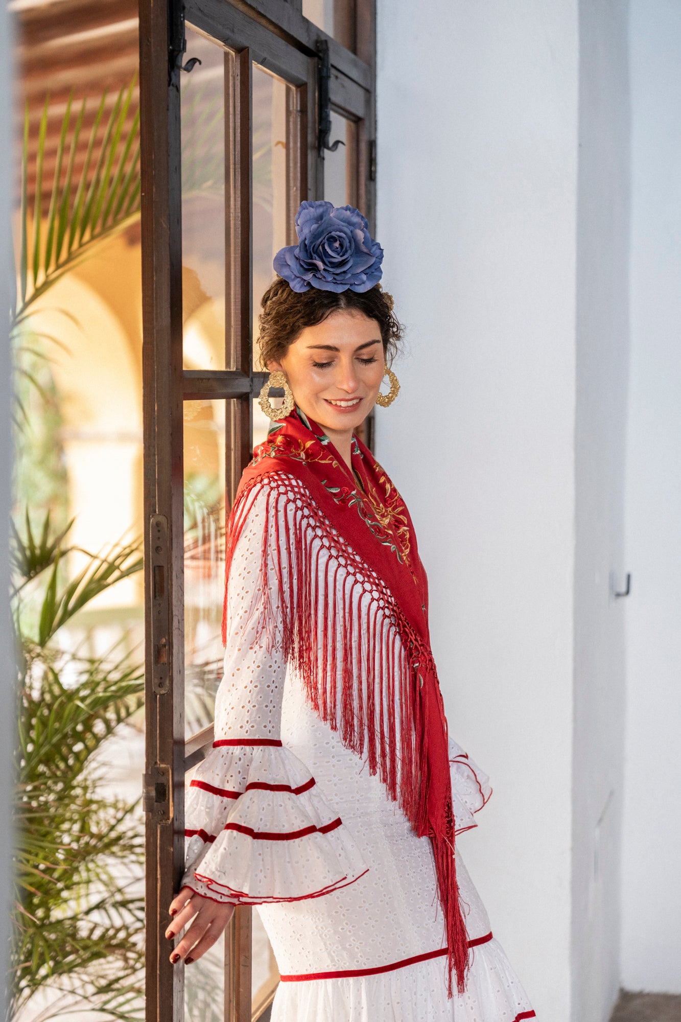 Traje de flamenca canestero.