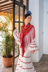 Traje de flamenca canestero.