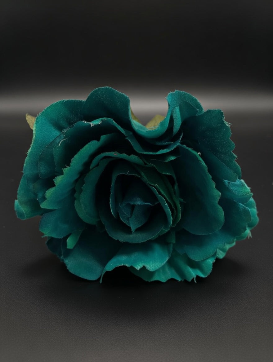 Rosa Flor Flamenca Verde Esmeralda