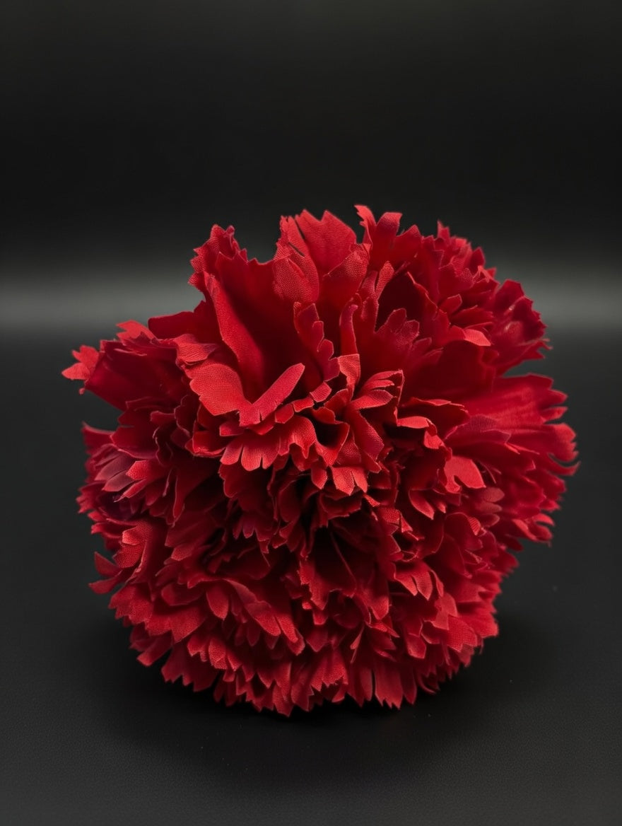 Flor Flamenca Roja Intensa Texturizada