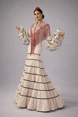 Traje de flamenca blanco