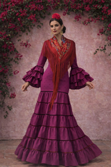 Traje de flamenca buganvilla