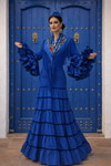Traje de flamenca azul