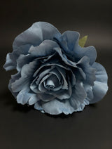 Rosa Flor Flamenca Azul Empolvado